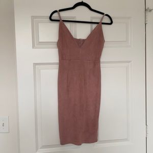 Blush Pink Suede Dress